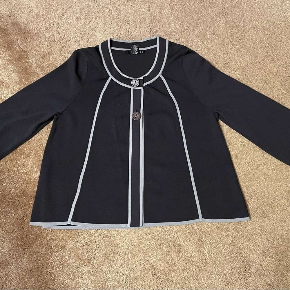 Dark Gray & Gray Cardigan Sweater sz L
